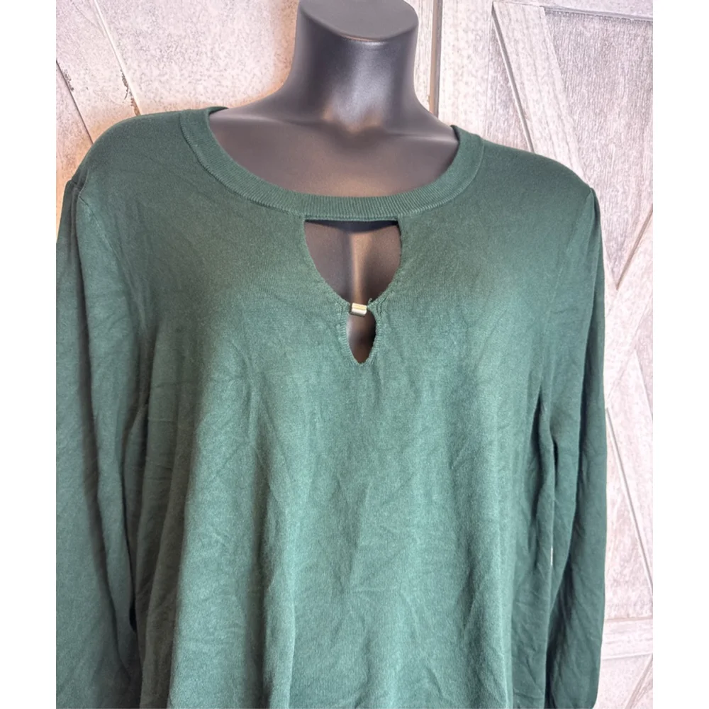 Women's Ryan Wythe Green Crew Neck Sweater 5X - Picture 2 of 6